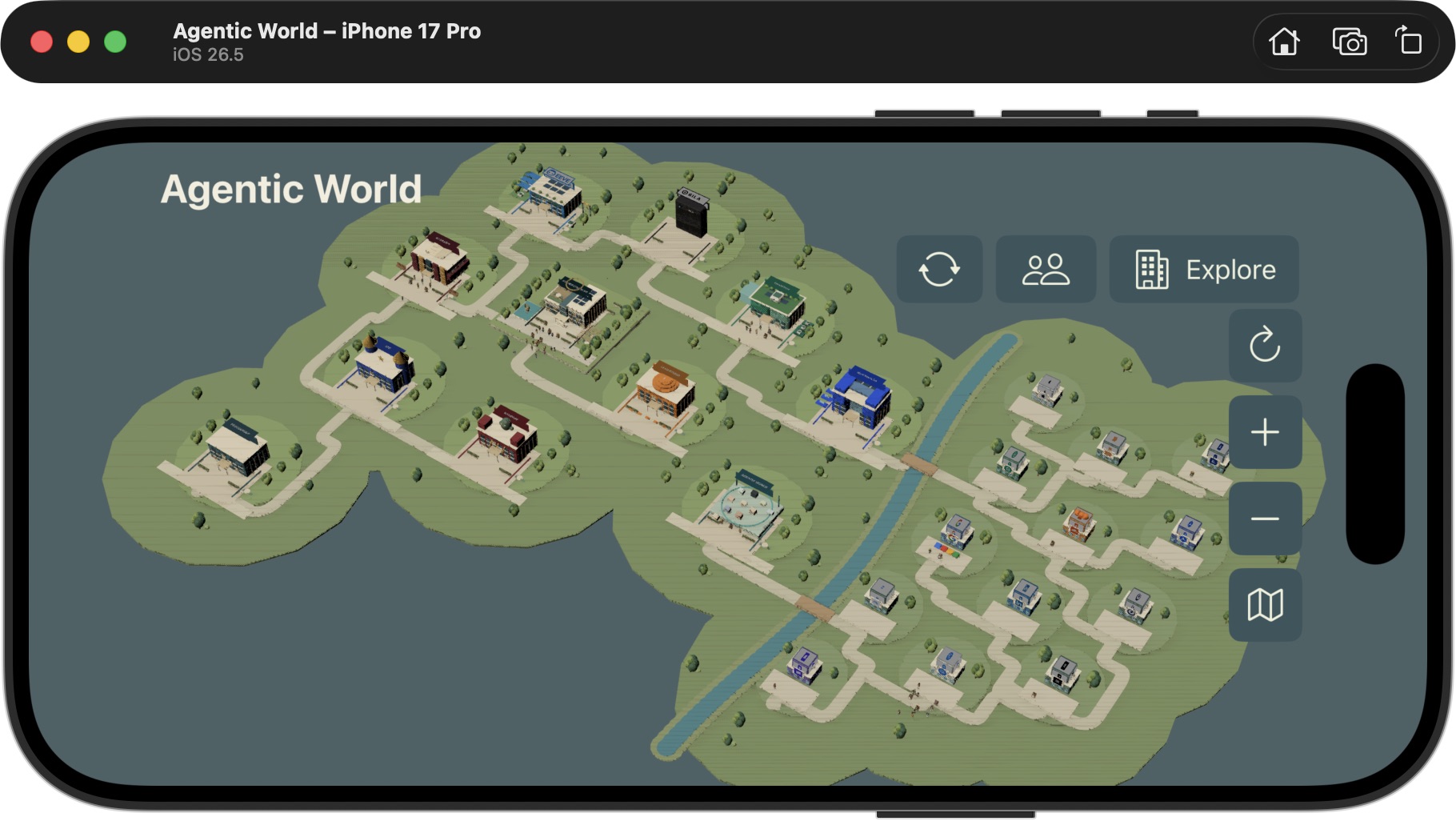 My connected Agentic World, captured on 19 October 2026. The visual workspace is in development.